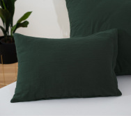 Mušelínová obliečka na vankúš 40 × 60 cm – Alexia tmavo zelené
