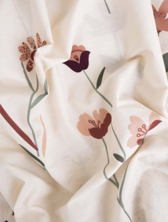Francúzske bavlnené obliečky Renforcé – Vlčie maky bežové