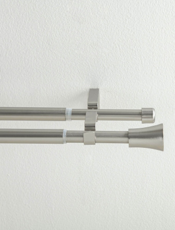 Garniža dvojradová Federico - brúsený nikel 160 - 300 cm