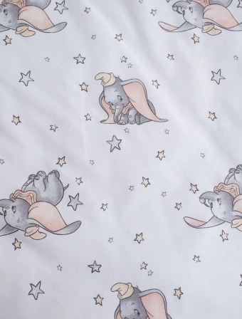 Bavlnené obliečky do postieľky – Dumbo "Grey" baby