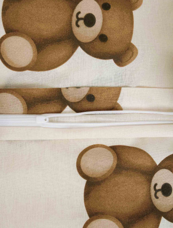 Bavlnená obliečka na vankúšik Renforcé 40 x 40 cm – Plyšoví medvedíci