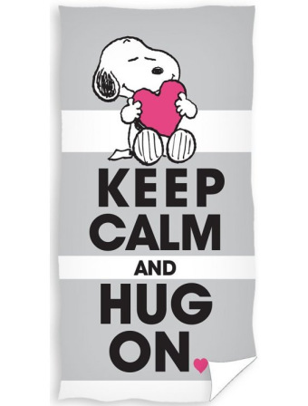 Detská osuška 70 × 140 cm ‒ Snoopy Keep Calm and Hug On