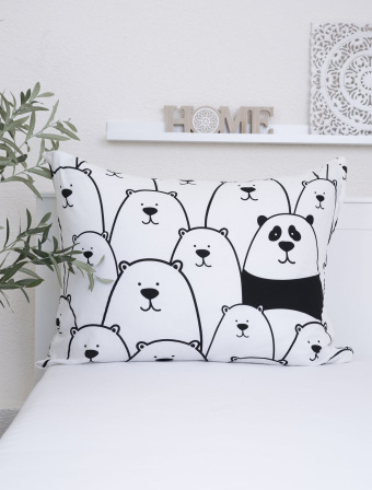 Obliečka na vankúš mikroplyš 70 × 90 cm – Rebel Panda