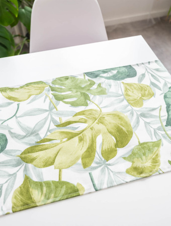 Behúň Monstera – 40 × 180 cm zelená